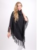 Cowl Neck Cape/Poncho W/Fringes